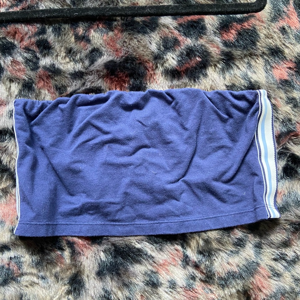 aerie blue striped tube top